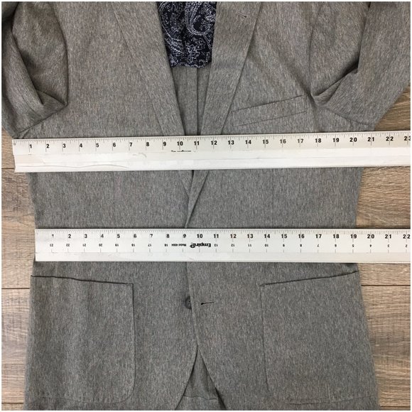 Saks Fifth‎ Mens Blazer Sport Coat Two Button Jacket Cotton 40 Slim Casual Suits - Picture 11 of 13